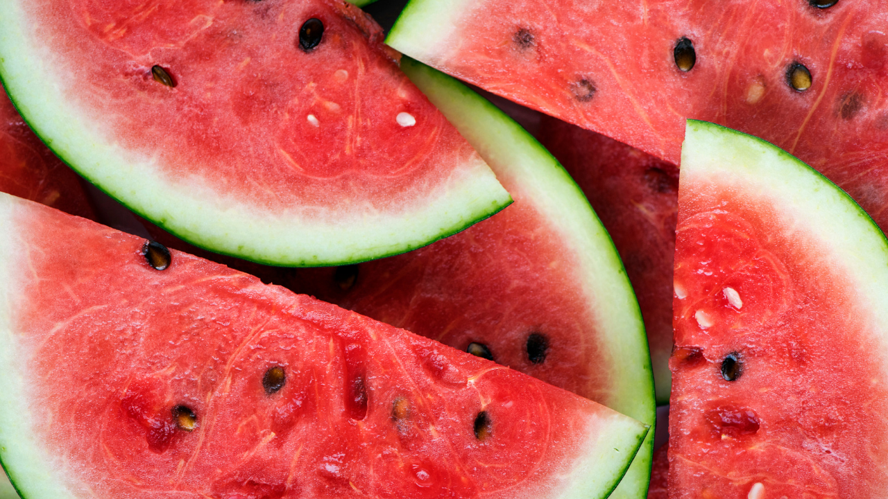 Sliced watermelon